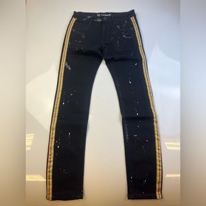 Crysp Denim paint splatter black denim jeans r85-4